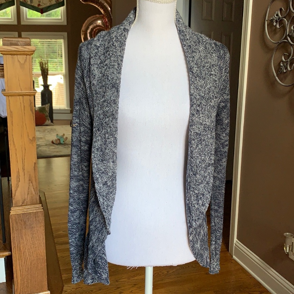 Navy & white cardigan